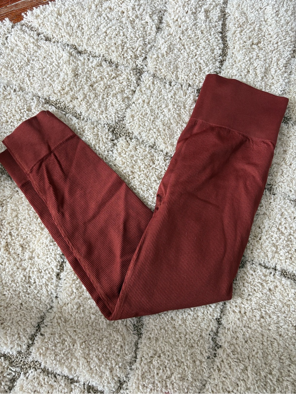 Madewell Ribbed Leggings in Rust